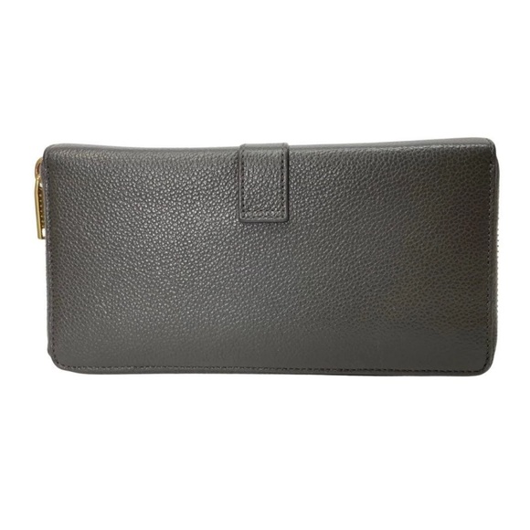 Saint Laurent Charcoal Wallet with Gold Accent - Picture 3 of 13